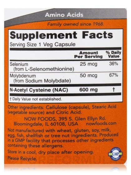 NowFoods NAC 600 mg 100 caps